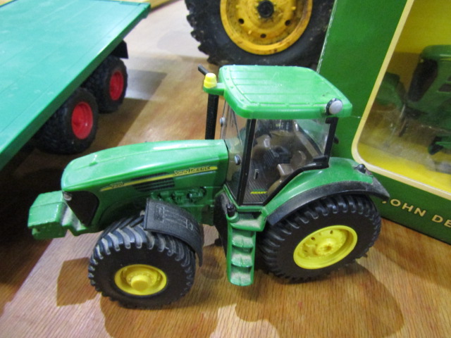 Giant John Deere tractor, smaller  models and toys (large tractor poss remote controlled but - Image 5 of 7