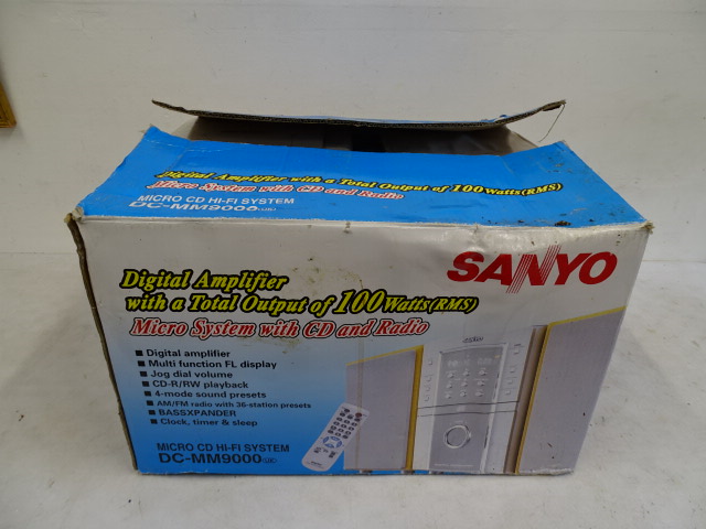 Boxed Sanyo CD/Radio micro system from a house clearance