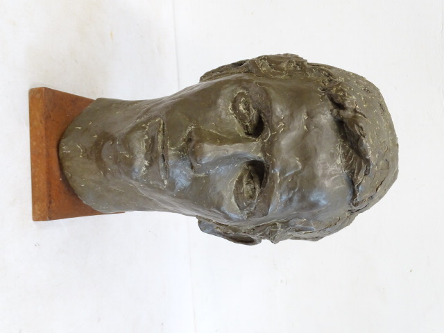 1960's Paper Mache head sculpture H38cm approx - Bild 3 aus 4