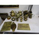 Various brass wares