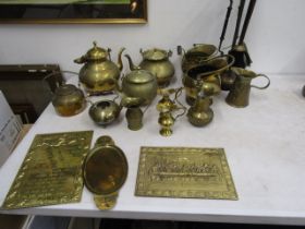 Various brass wares