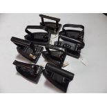 8 miniature sad/flat irons to incl Salter, PW, French? etc