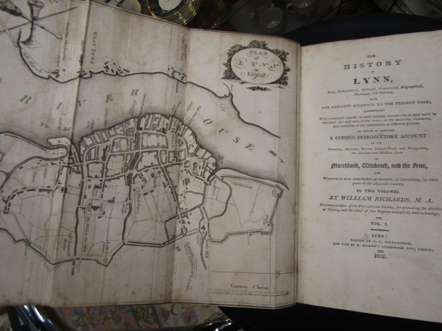 History of Lynn (Kings Lynn) in 2 volumes 1812 printed by Whittingham. boards detached, half - Image 2 of 11