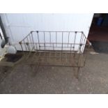 Antique wrought iron rocking cradle/crib (for display purposes only)