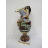 Capodimonte? ewer with fawn spout 39cmH