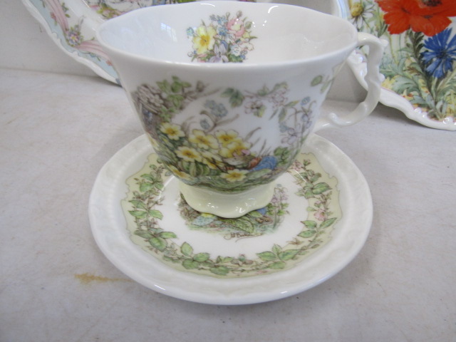 Royal Boulton Brambly Hedge spring collection- mug, cup & saucer, 2 plates and wedding plate plus - Image 5 of 12