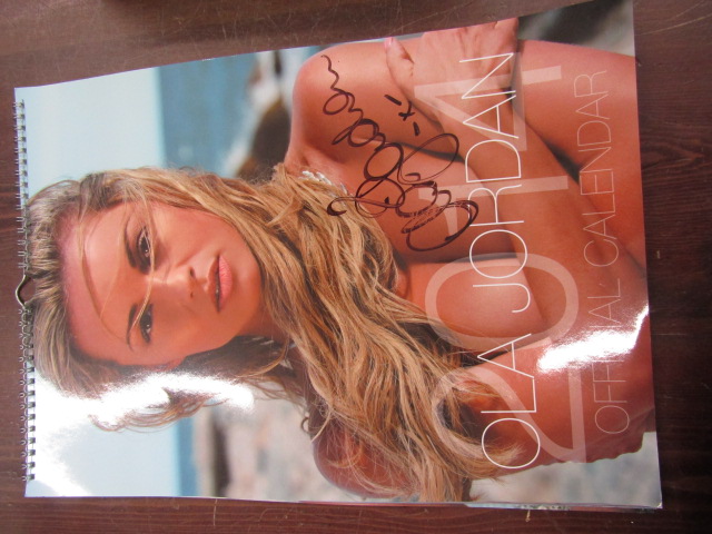 signed Ola Jordan calendar- no c.o.a