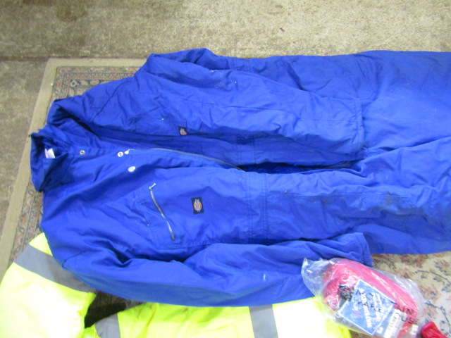 2 x Dickies overalls (one thick and one with tags) hi vis jacket with tags and various wax - Image 5 of 14
