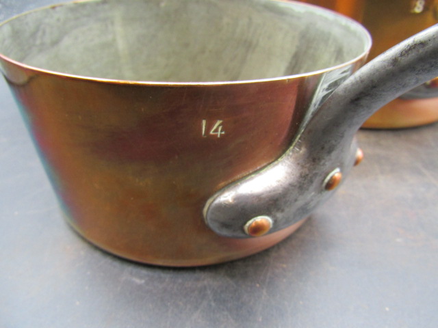 Antique French copper pans - Bild 4 aus 5