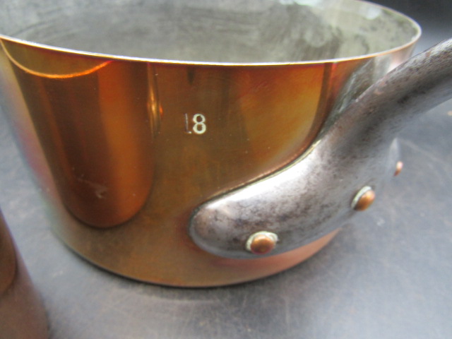 Antique French copper pans - Bild 3 aus 5