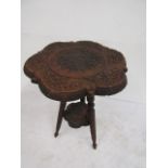 Anglo Indian small carved occasion table