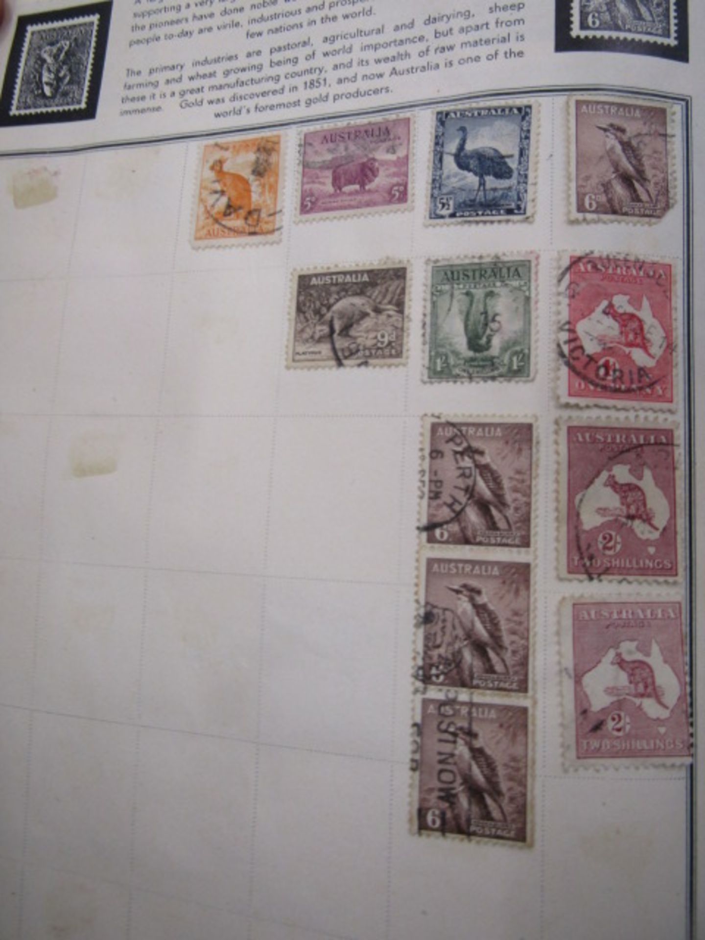 2 stamp albums, one school boy around the world and Meteor album Vic-ERII and around the world - Image 14 of 27