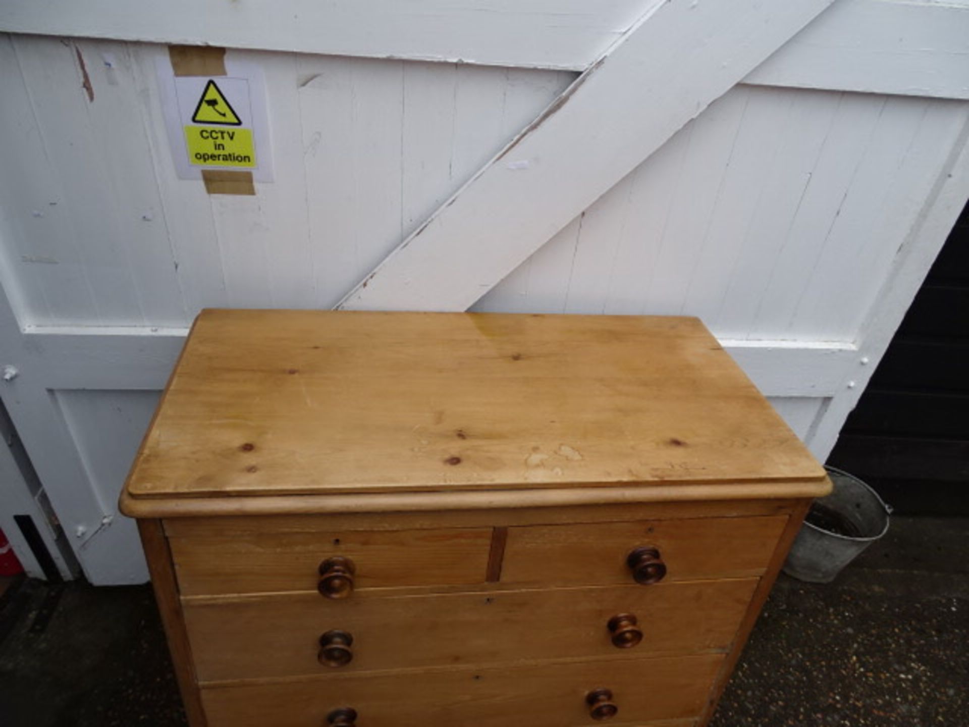 Vintage pine 2 short over 3 long chest of drawers  97x55cm 105cmH - Image 2 of 3