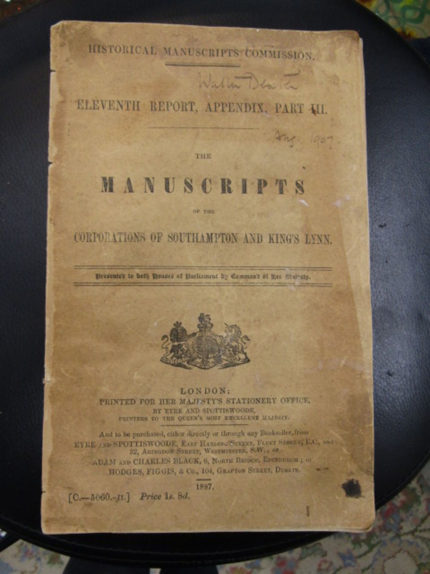 Historical Manuscripts commission of the corporation of Southampton and Kings Lynn 1887 with