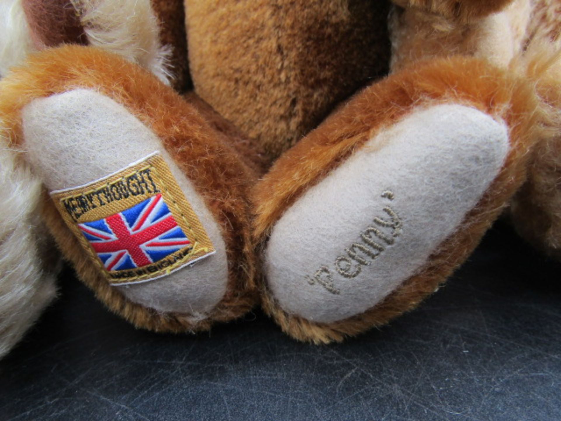 Merrythought ltd edition coin bears each with a coin Penny, Thruppence and Farthing - Image 3 of 8