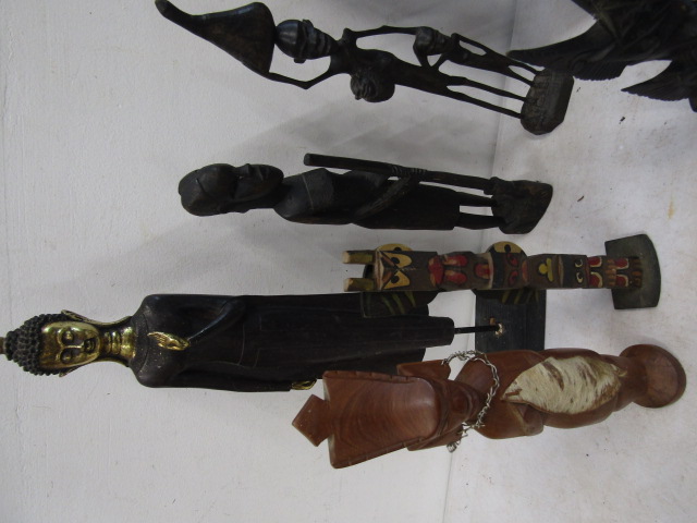 Various tribal treen figures/masks etc - Image 4 of 5