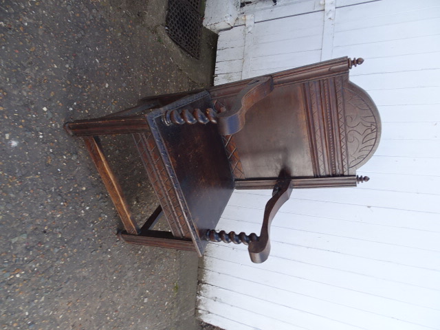 Antique oak? Wainscot armchair C1800 or before (some loose joints, in need of restoration)