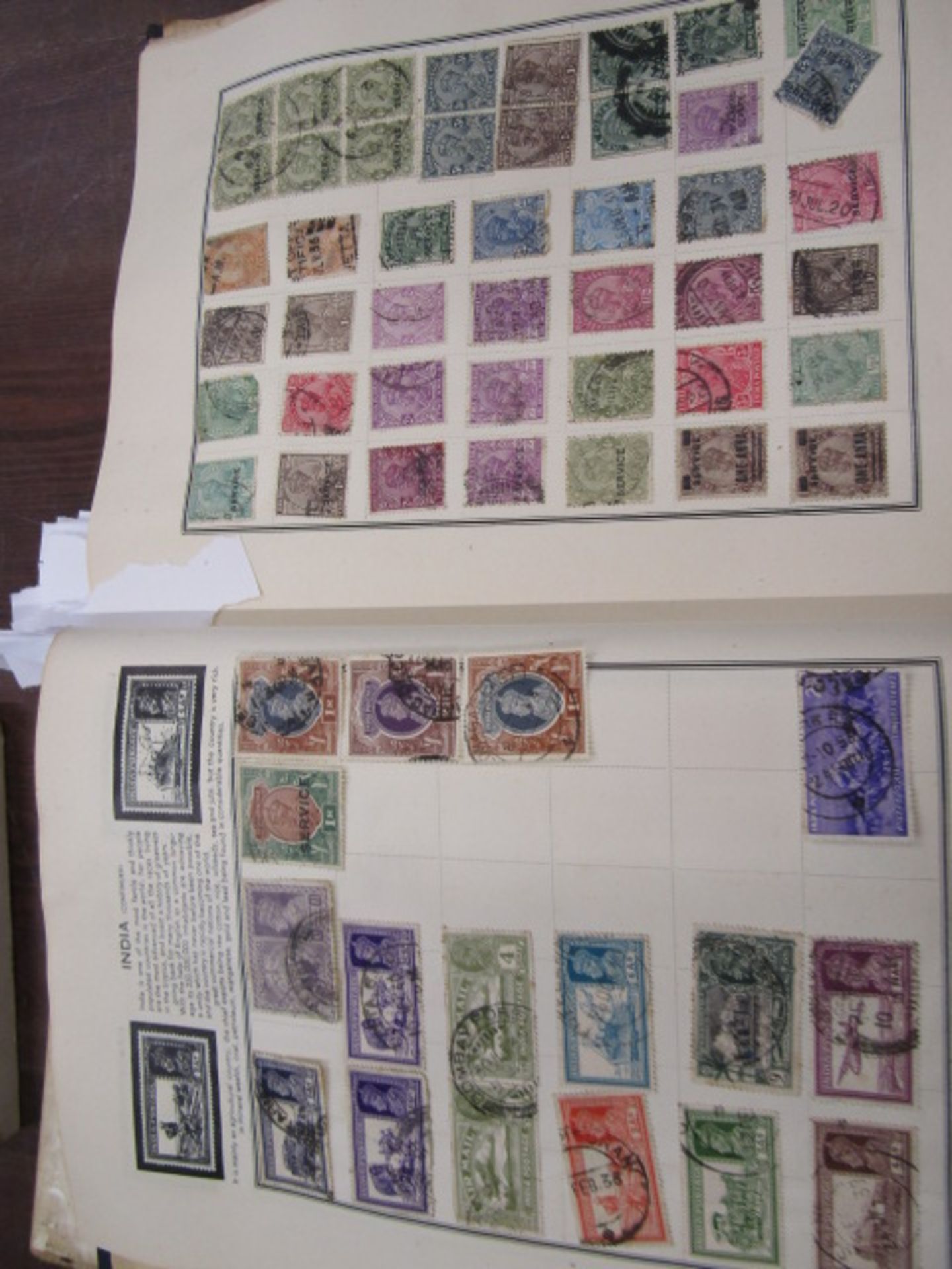 2 stamp albums, one school boy around the world and Meteor album Vic-ERII and around the world - Image 9 of 27