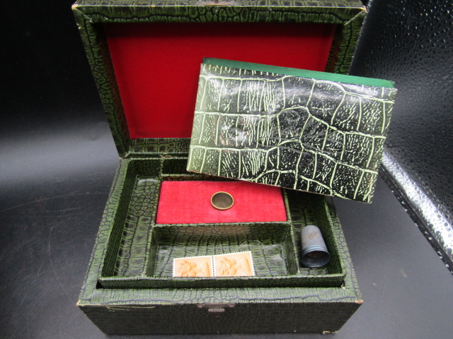 Antique sewing boxes inc Victorian fold out box - Bild 14 aus 17