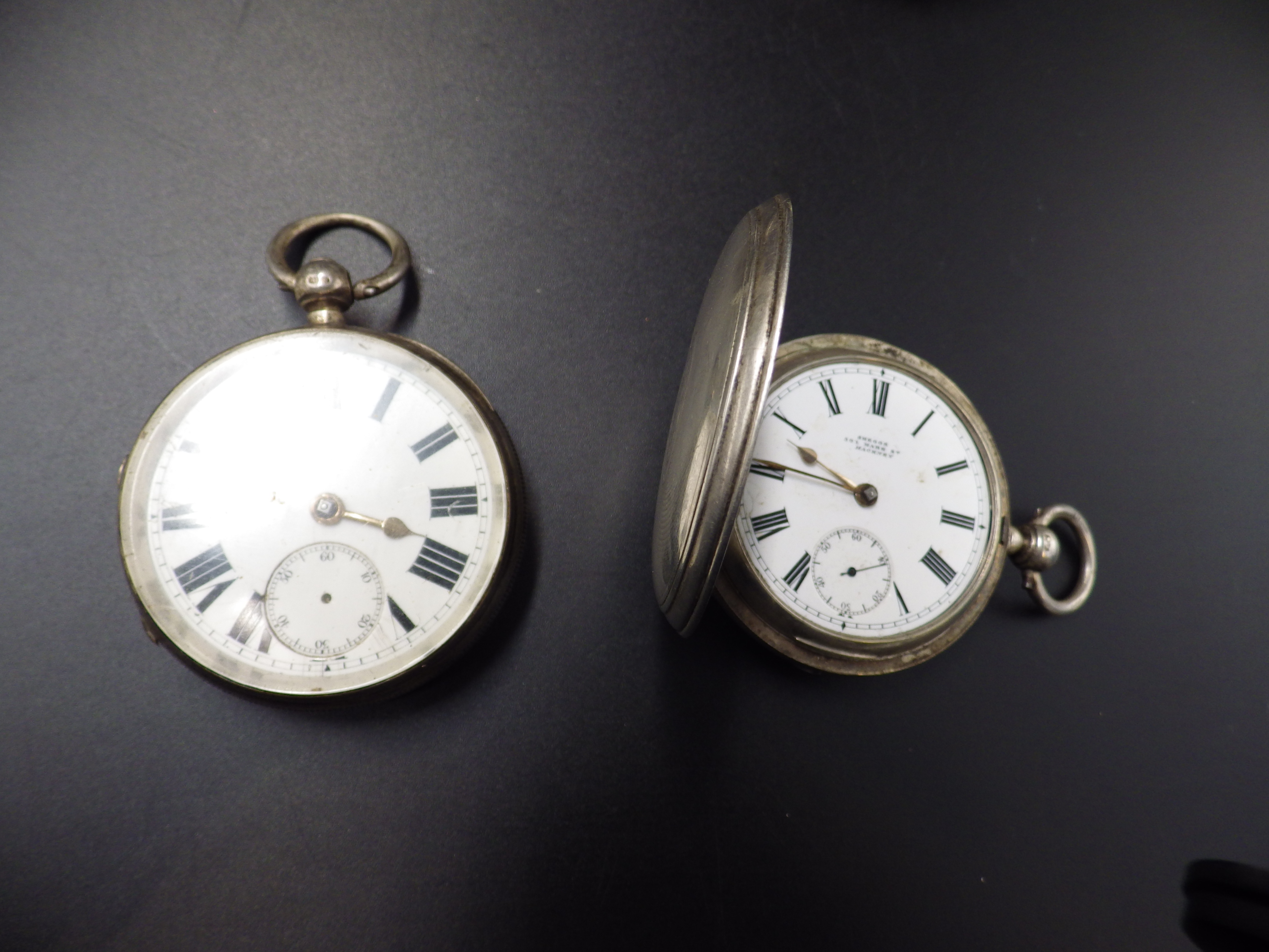 5 pocket watches - 2 are Silver cased both hallmarked Chester 1892 and 1900 hunter pocket watch ( - Image 3 of 6