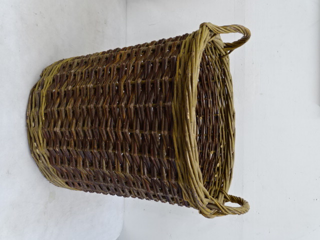 Very strong wicker log basket H55cm Diameter 50cm approx