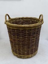 Very strong wicker log basket H55cm Diameter 50cm approx