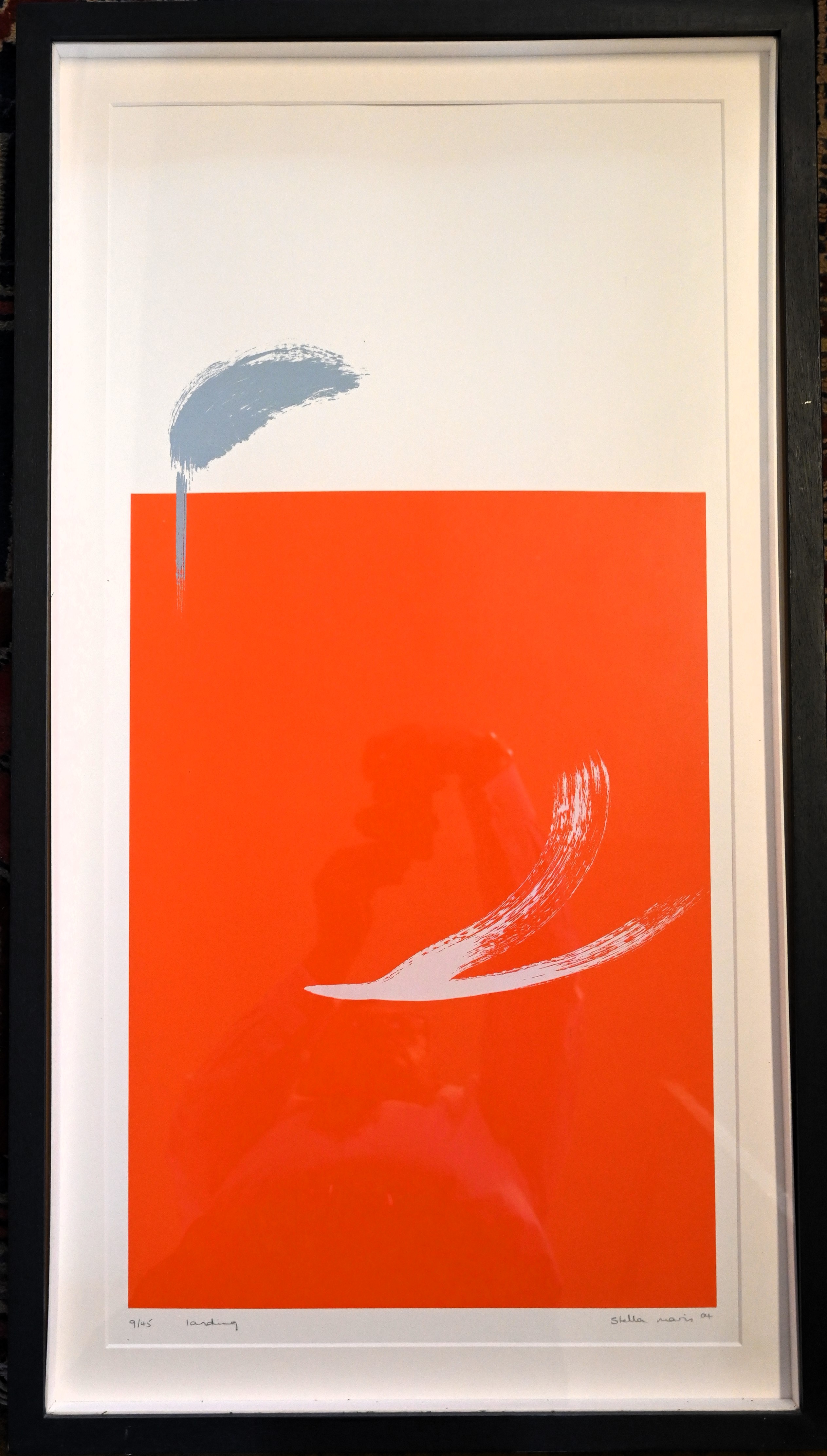 Stella Maris, Cornish, two screen prints titled 'ascending' 3/45 and 'landing' 9/45 signed in pencil - Image 2 of 2