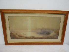 1845 watercolour mountain scene 94x53cm