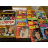 1970's football magazines plus calendar and books