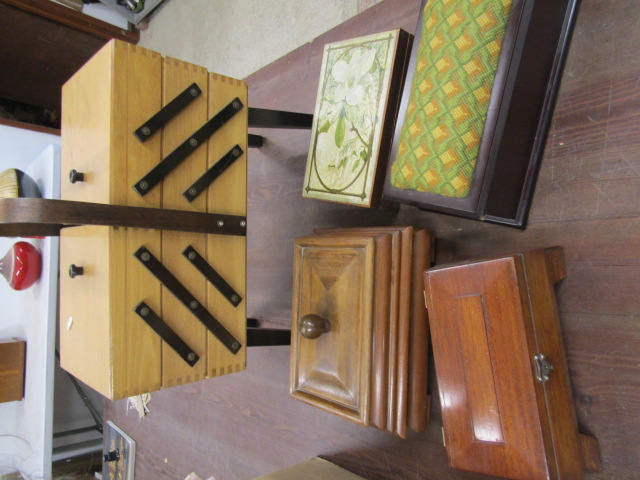 Sewing boxes, one cantilever plus 2 pictures