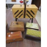 Sewing boxes, one cantilever plus 2 pictures