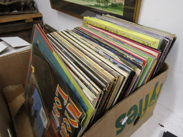 A crate of records/LPs