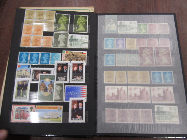 Postage stamps- a sleeved stock book mainly ERII many high value used and mint (a few blocks) - Bild 2 aus 7