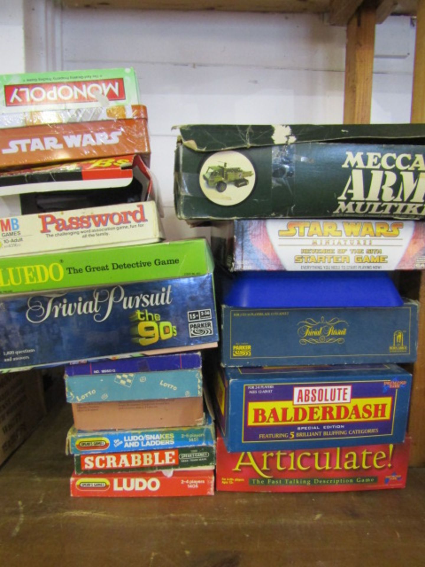 Military Meccano and various board games