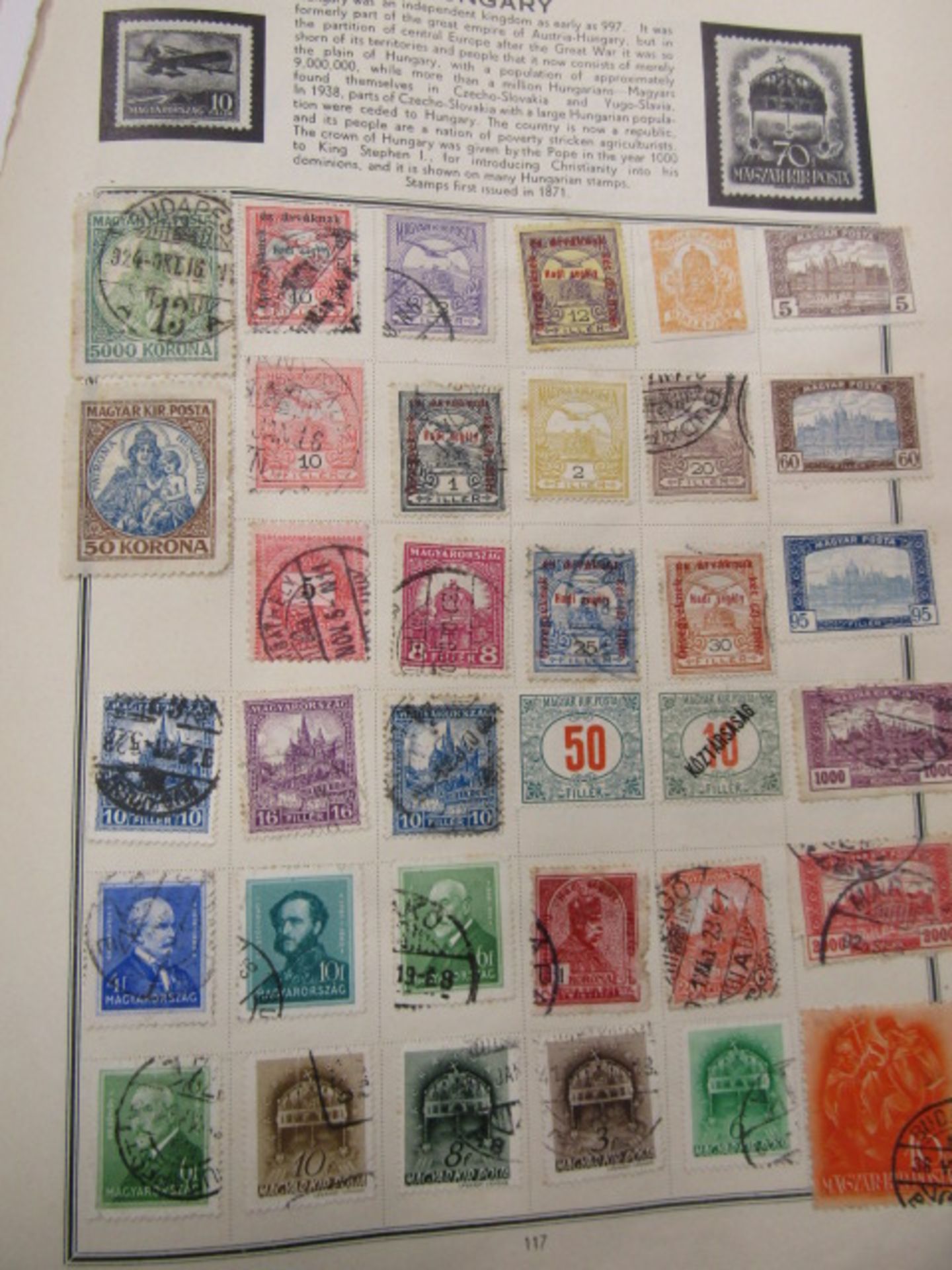 2 stamp albums, one school boy around the world and Meteor album Vic-ERII and around the world - Image 20 of 27