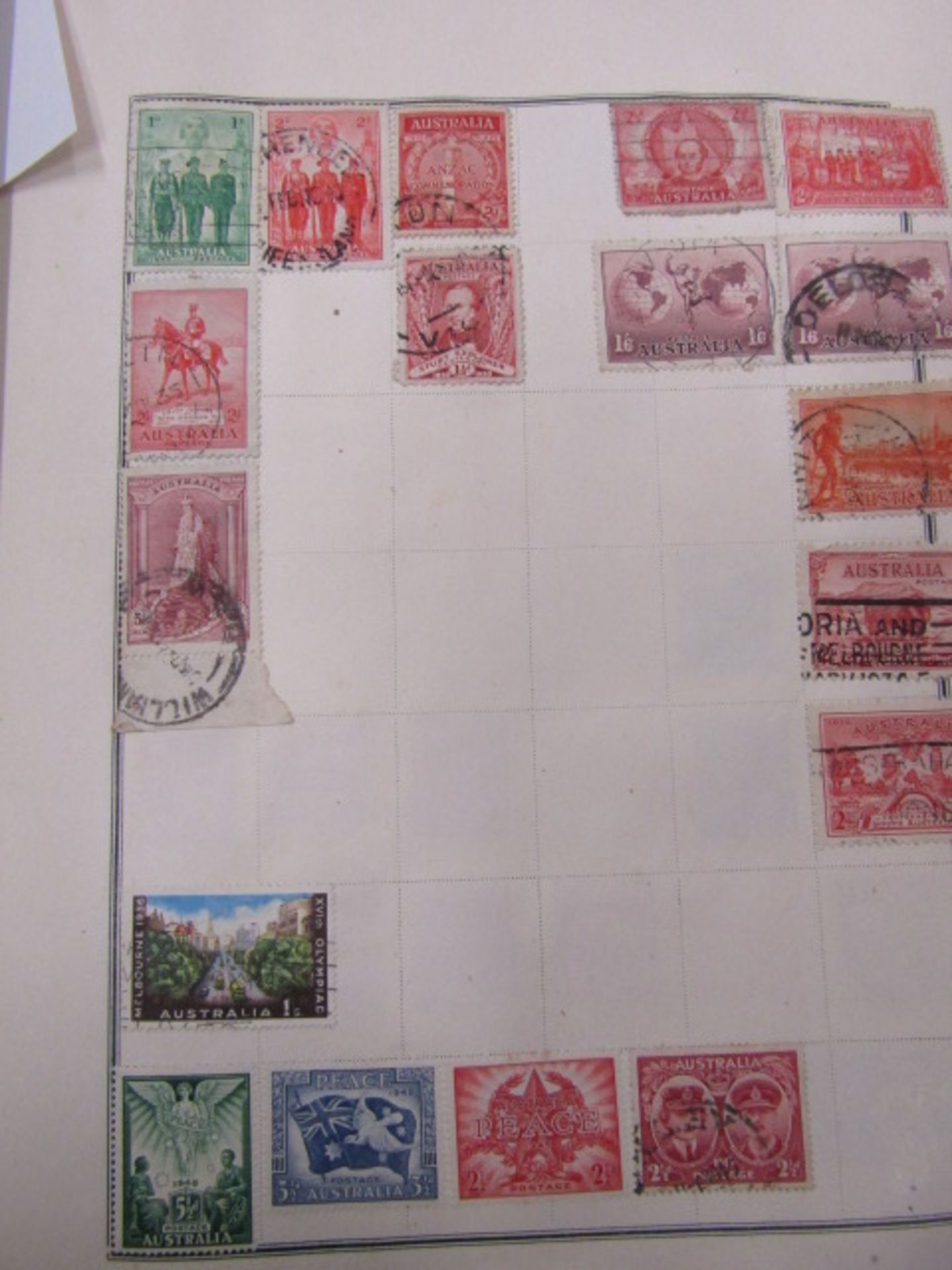 2 stamp albums, one school boy around the world and Meteor album Vic-ERII and around the world - Image 13 of 27