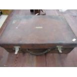 vintage leather suitcase