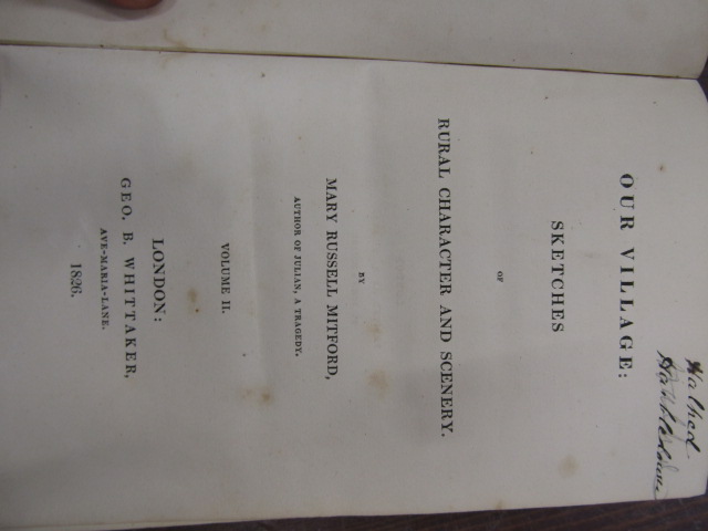 Mary R Mitford Our Village 2nd edition Geo Whittaker 1824 2 vols 1/4 leather - Bild 4 aus 5