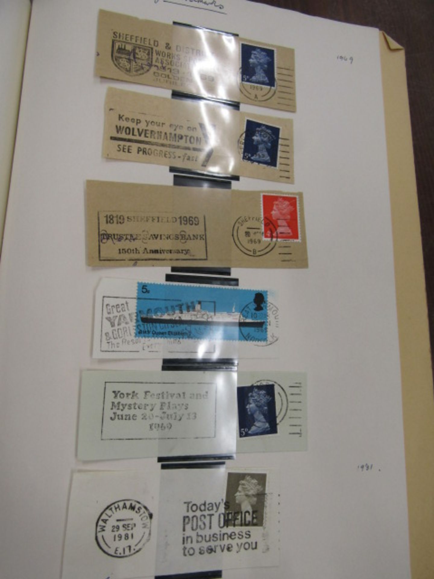 Slogan postmarks 1918-1981 small 'album' - Image 6 of 6