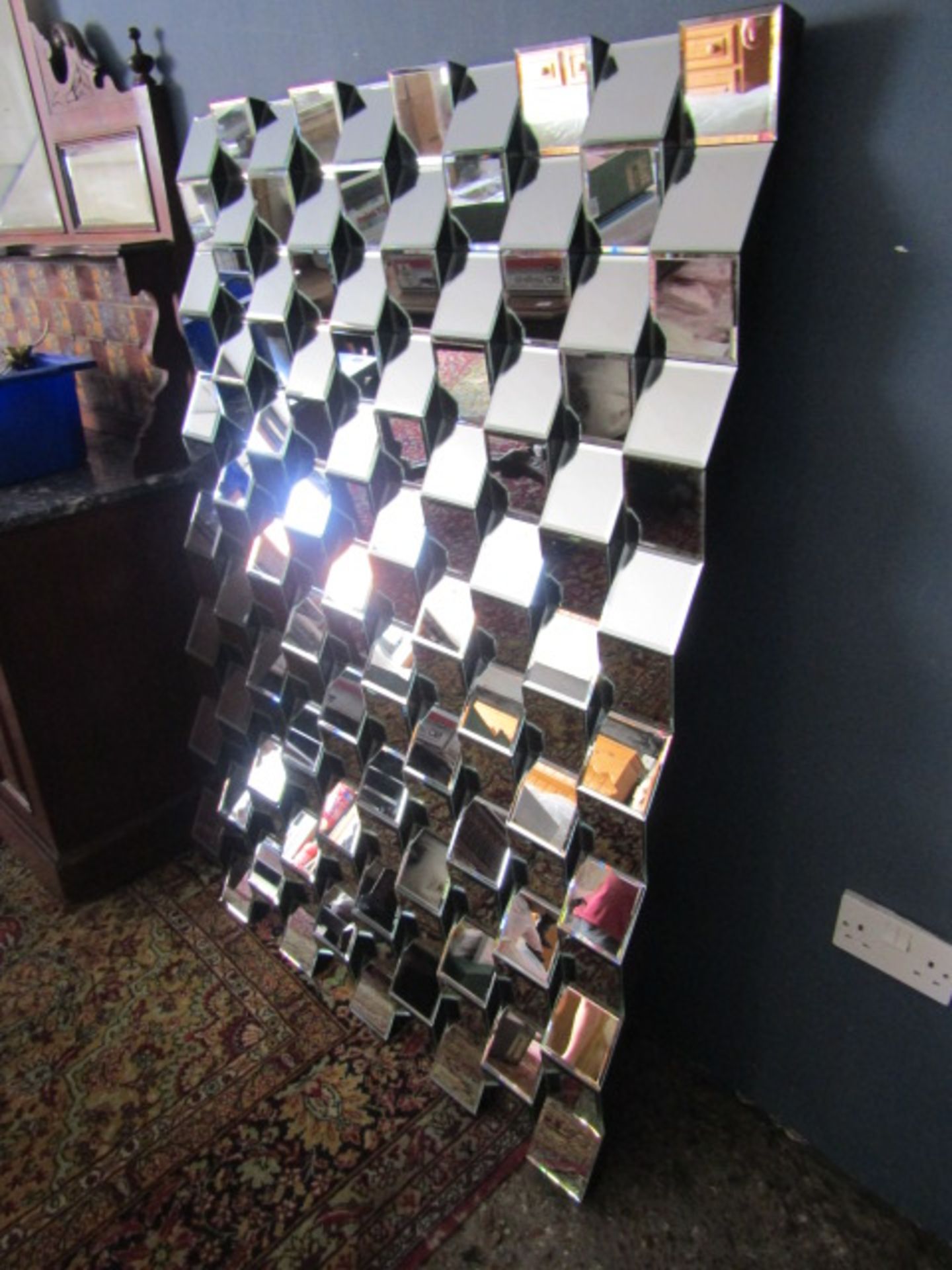 Large designer mirror 142x100cm - Image 2 of 3