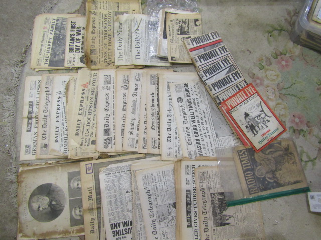 Quantity various newspapers from 1940's etc