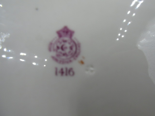 Royal Worcester hand painted plates, one has cracked and been repaired, the other is in good - Image 6 of 6