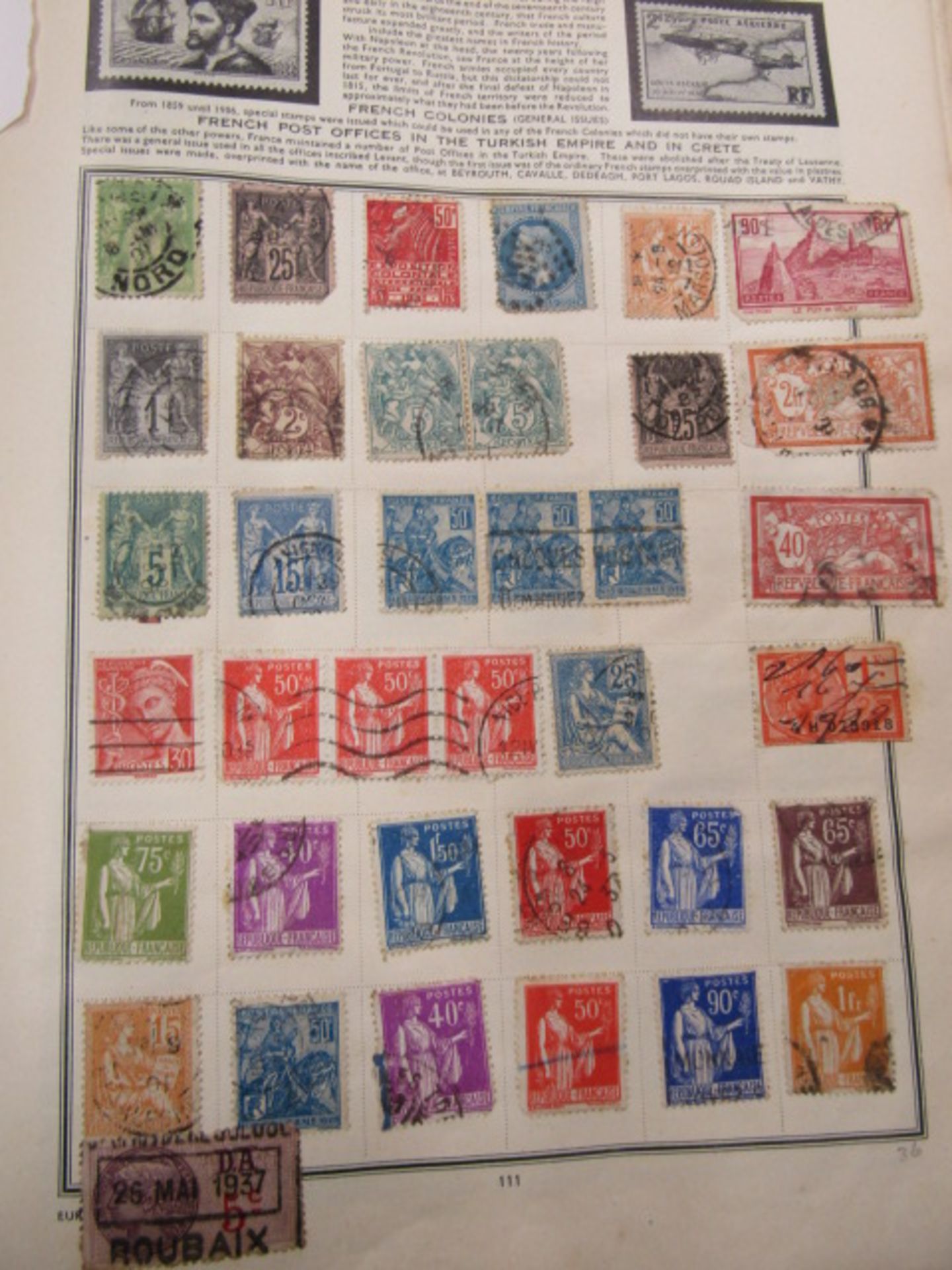 2 stamp albums, one school boy around the world and Meteor album Vic-ERII and around the world - Image 17 of 27