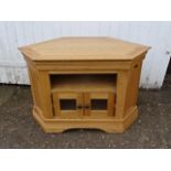 Oak corner TV unit