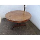 Mahogany tilt top breakfast table with Lions paw feet