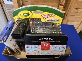 Collection of art pens including Arteza Grafix Letraset Winsor & Newton