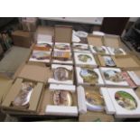 Collection of picture plates inc Royal Doulton farming and birds part sets