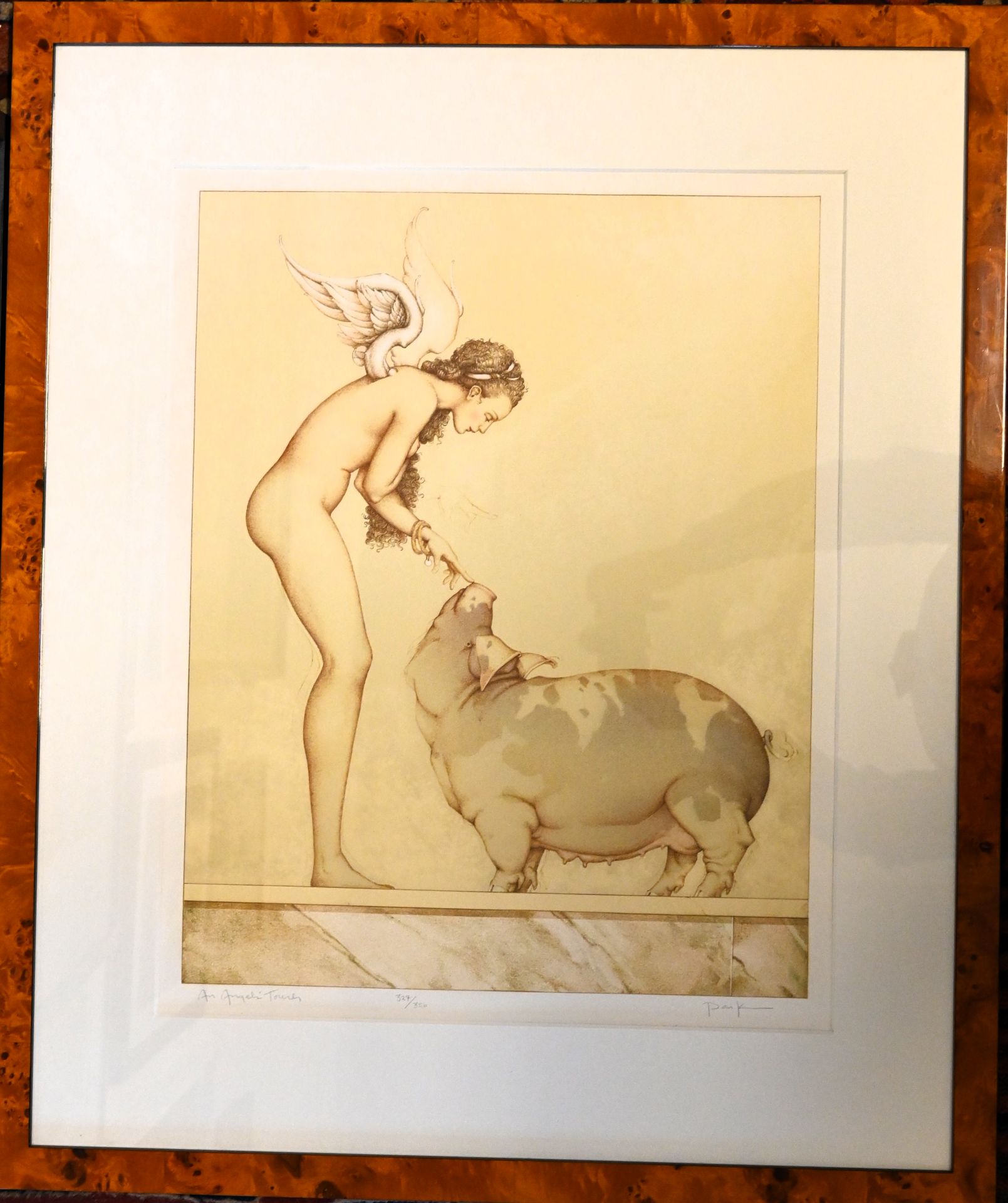 Michael Parkes (b.1944) American, An Angel's Touch, signed and numbered 3/25 AE, lithograph, 102 x - Image 2 of 4