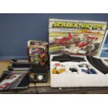 Scalextric GP1 with cars, lap counter, boxed track, boxed cars etc