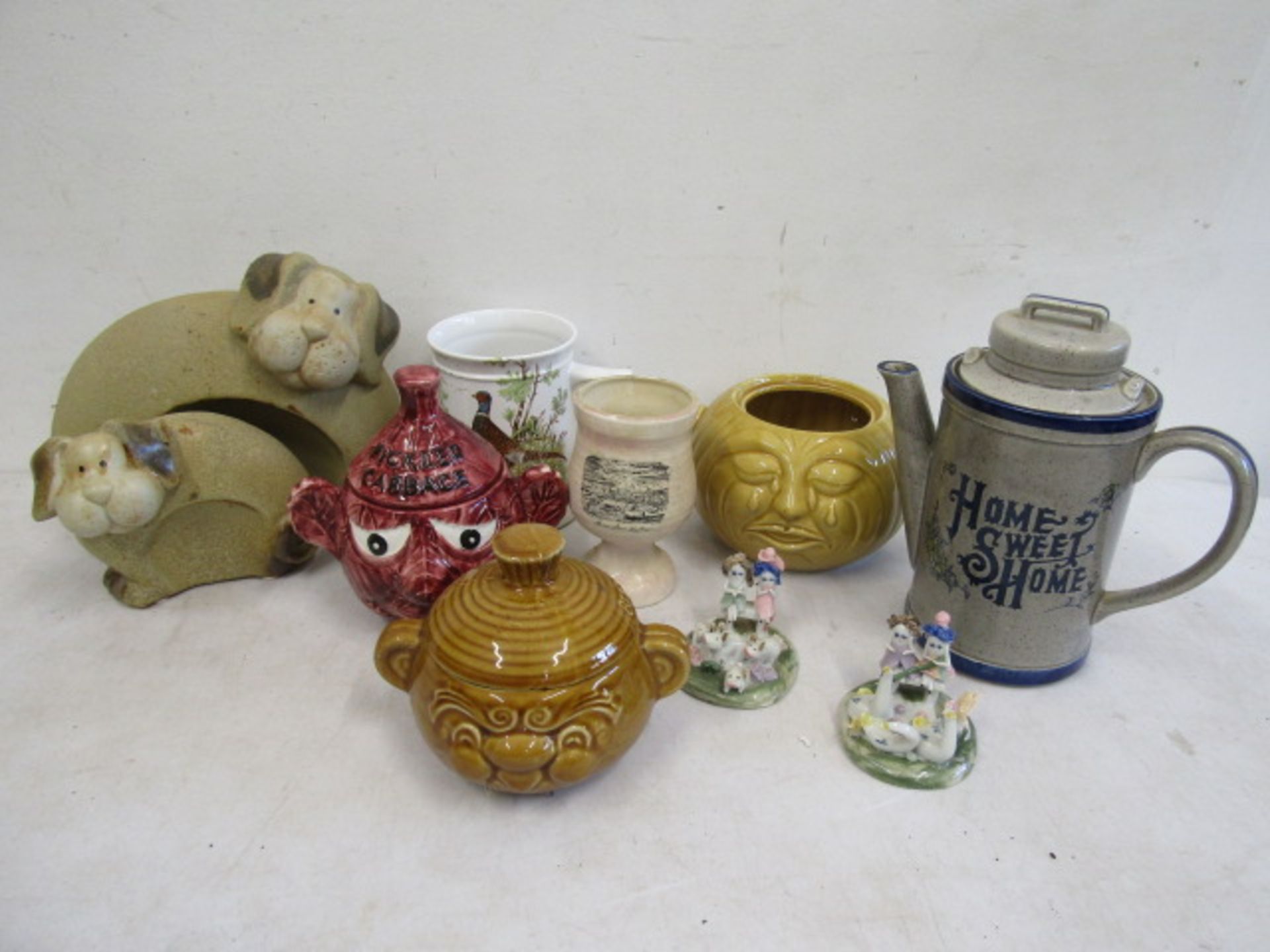 Holkham Pottery mug, various pottery's